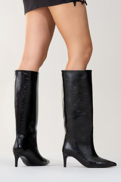 Bota alta hasta la rodilla Camila negra (mujer)