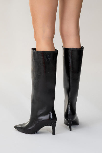 Bota alta hasta la rodilla Camila negra (mujer)