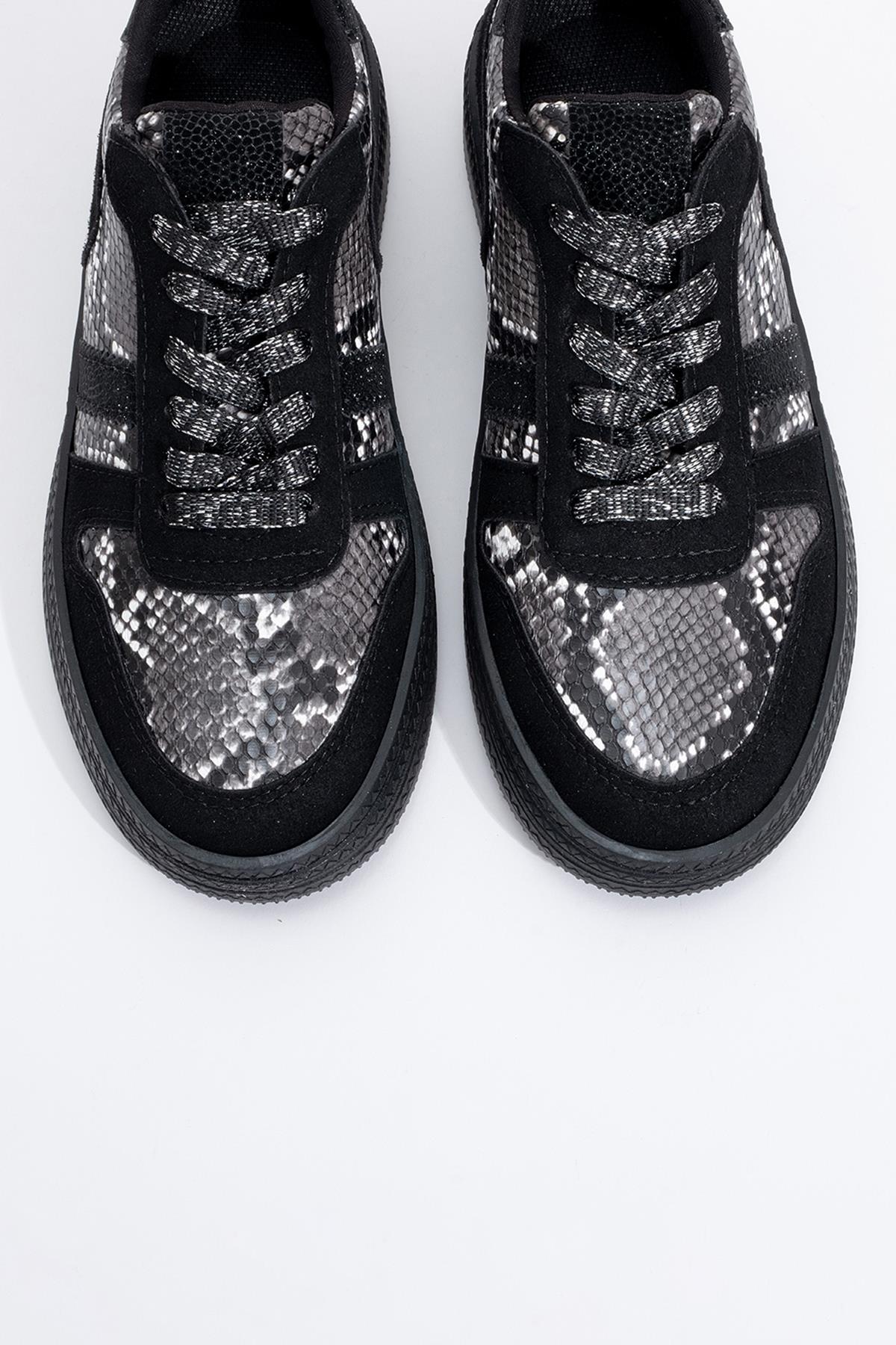 Rexie - Zapatillas negras con purpurina (Mujer)
