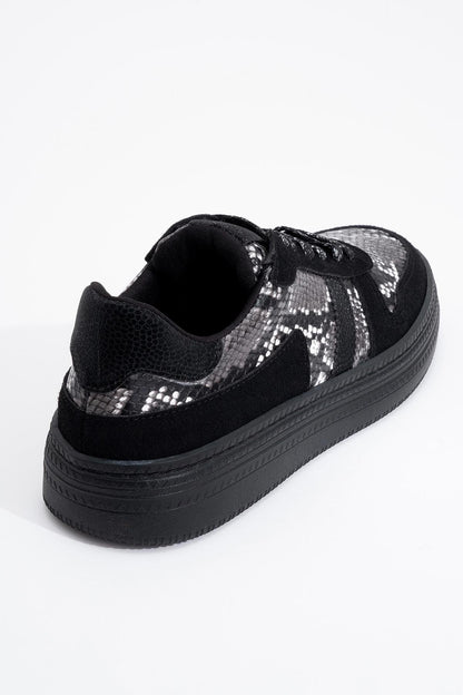 Rexie - Zapatillas negras con purpurina (Mujer)