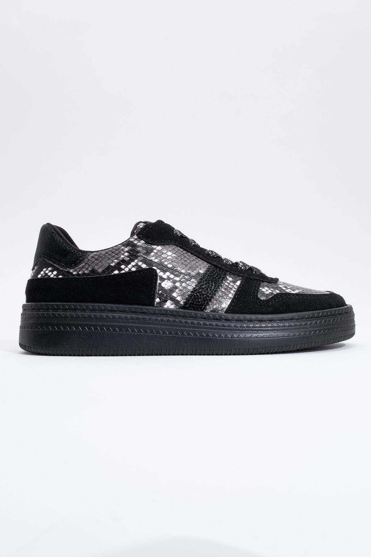 Rexie - Zapatillas negras con purpurina (Mujer)