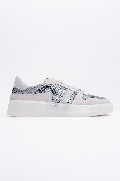 Rexie - Zapatillas con purpurina plateada (Mujer)