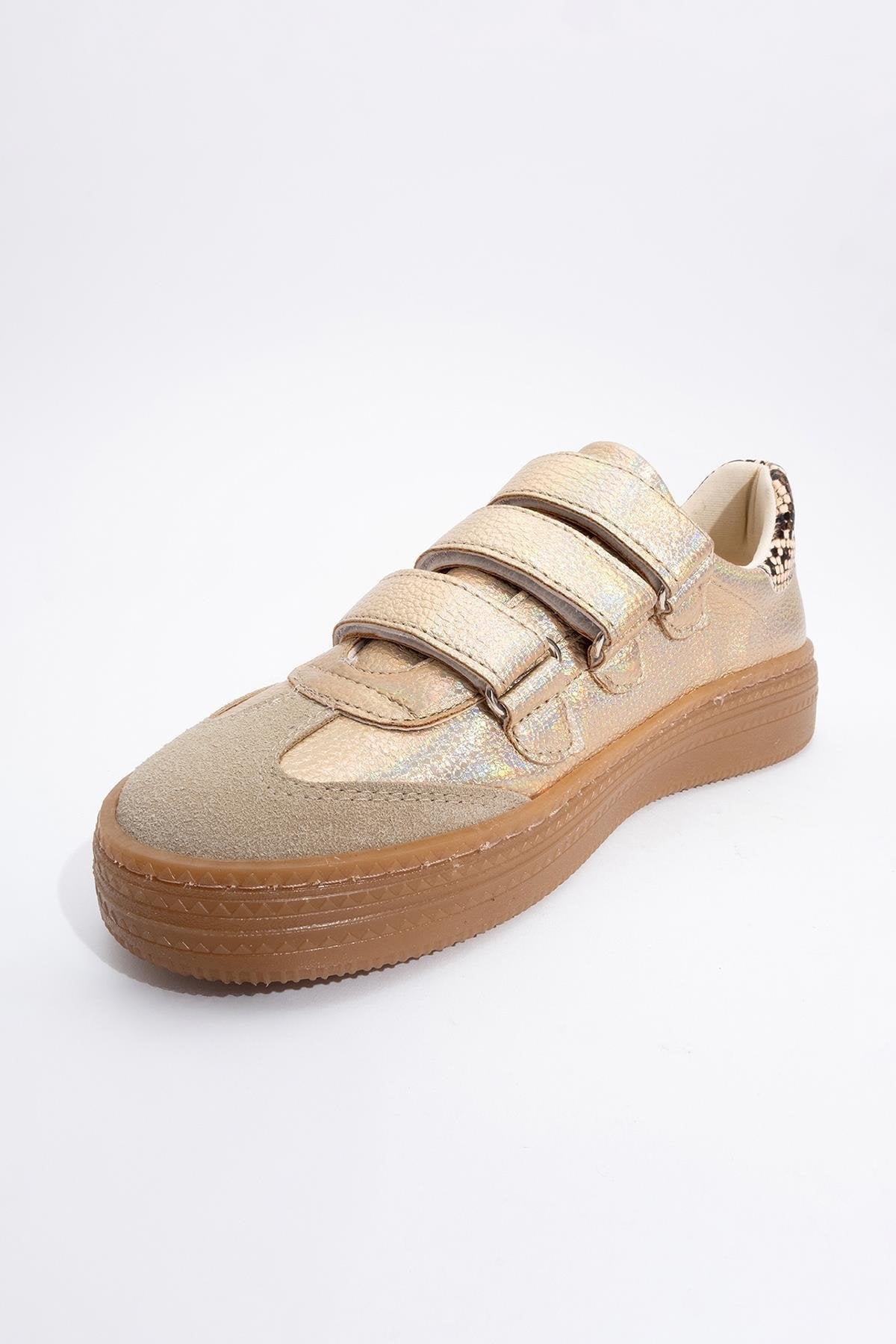 Salva - Zapatillas doradas de velcro (Mujer)