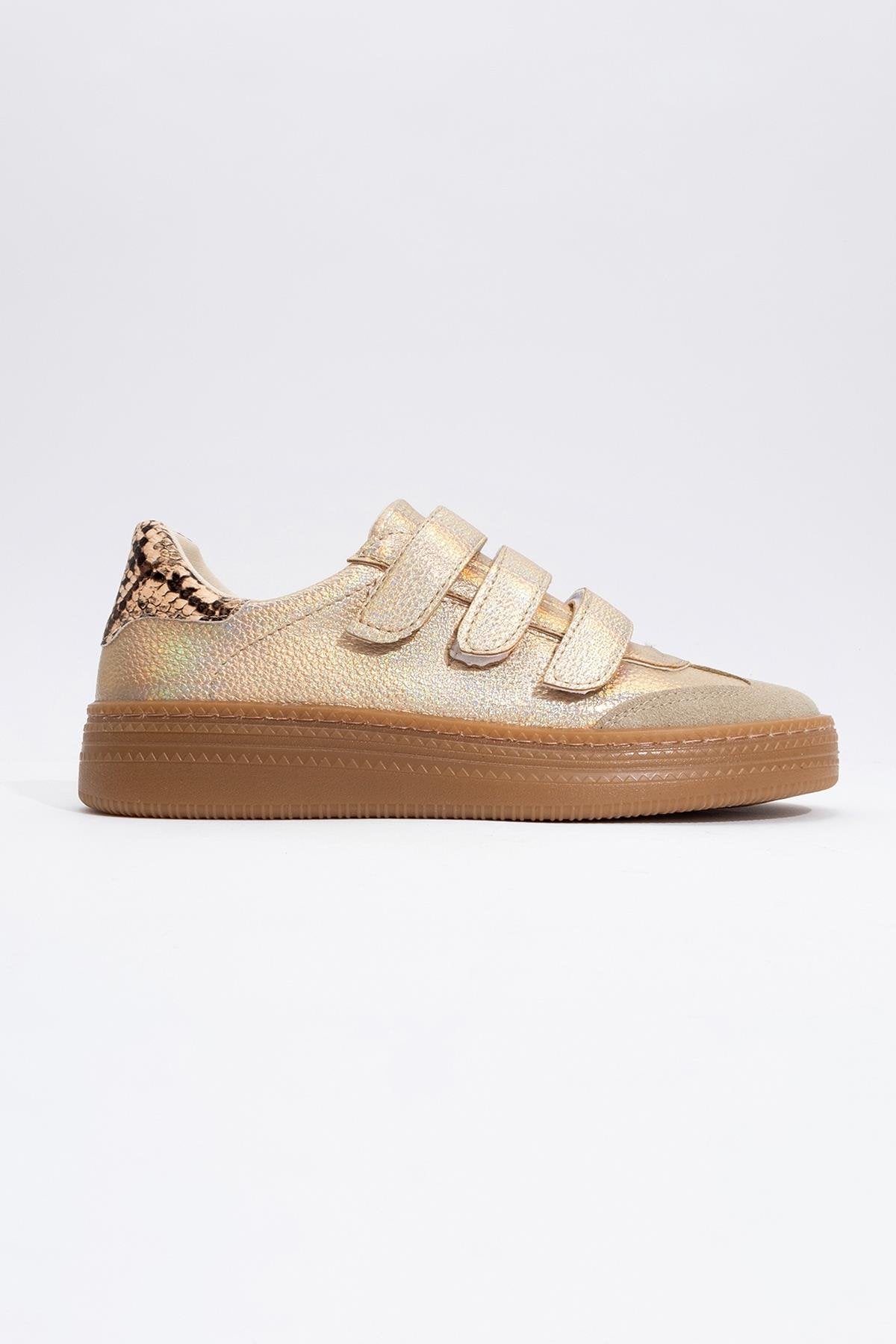 Salva - Zapatillas doradas de velcro (Mujer)
