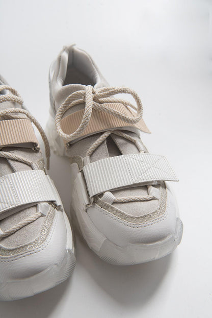 Lulen - Zapatillas deportivas blancas con velcro (mujer)