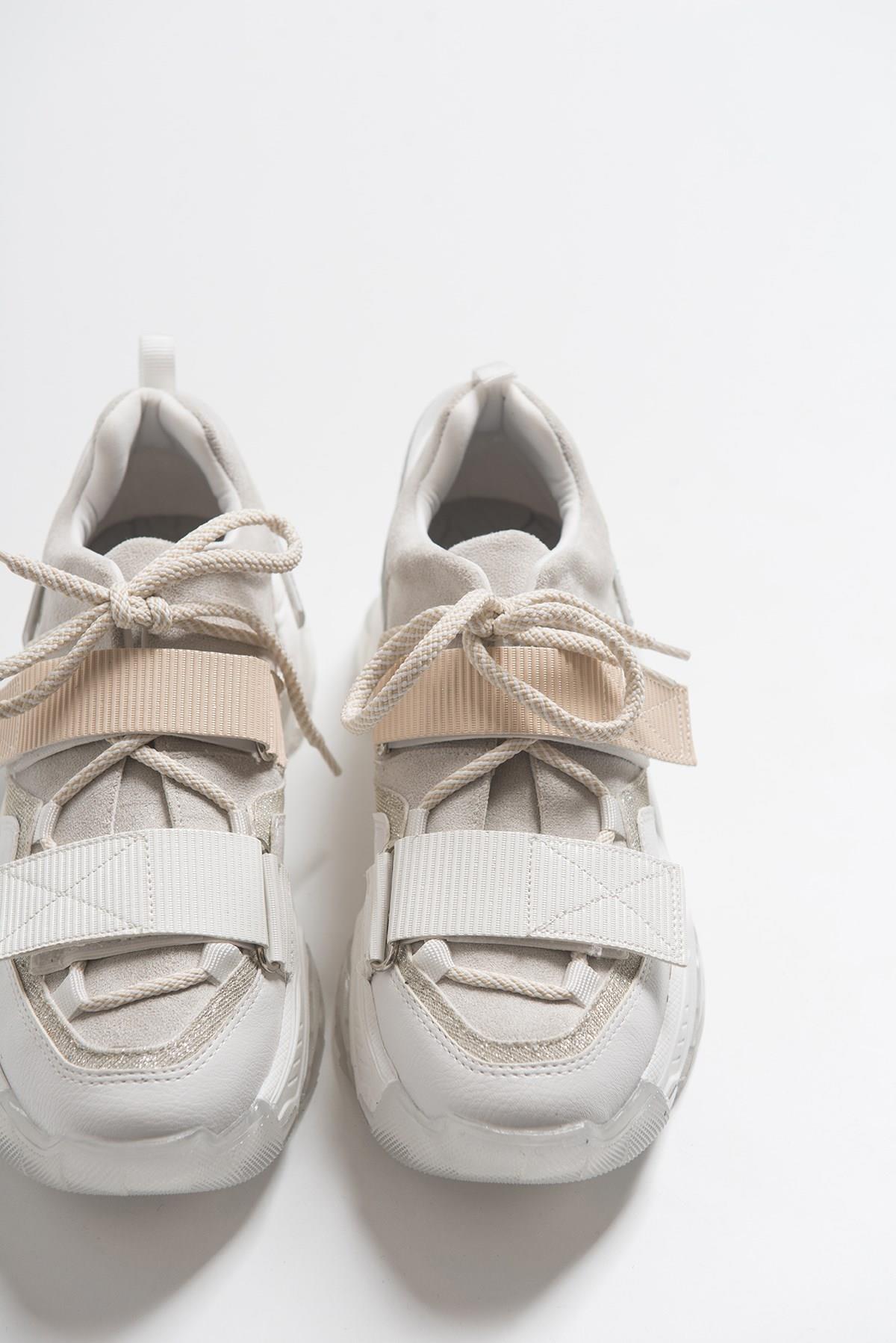 Lulen - Zapatillas deportivas blancas con velcro (mujer)