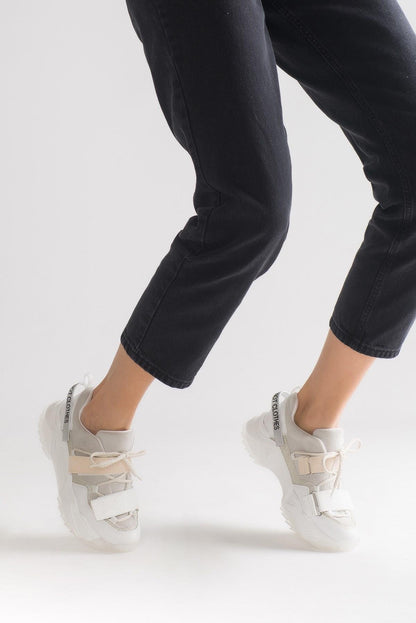 Lulen - Zapatillas deportivas blancas con velcro (mujer)
