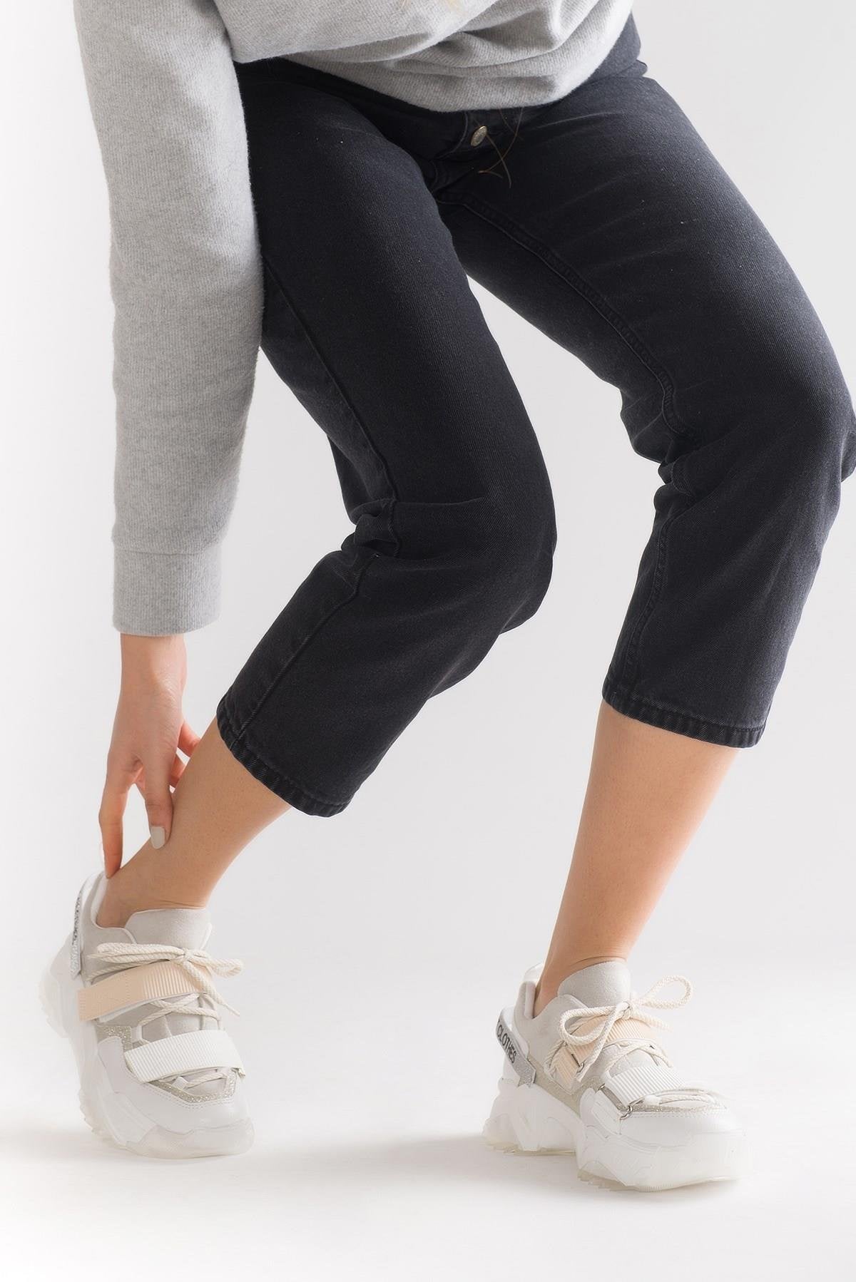 Lulen - Zapatillas deportivas blancas con velcro (mujer)