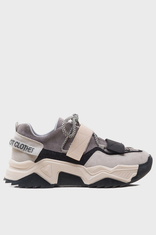 Lulen - Zapatillas deportivas negras topo con velcro (mujer)