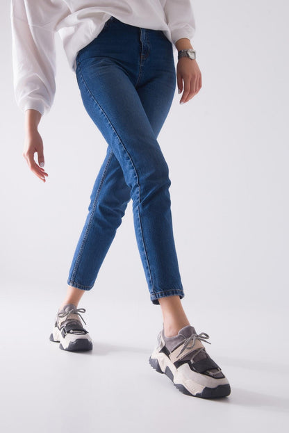 Lulen - Zapatillas deportivas negras topo con velcro (mujer)
