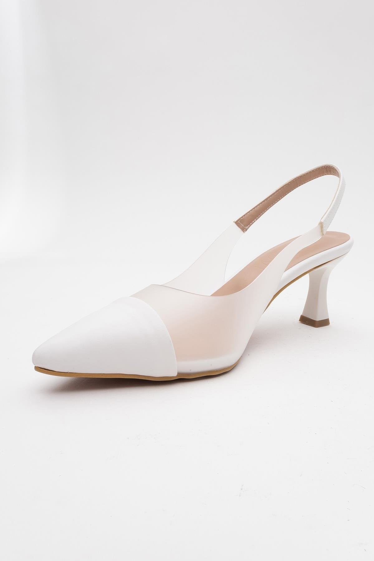 Moore - Zapatos de tacón de punta fina transparentes (Mujer)