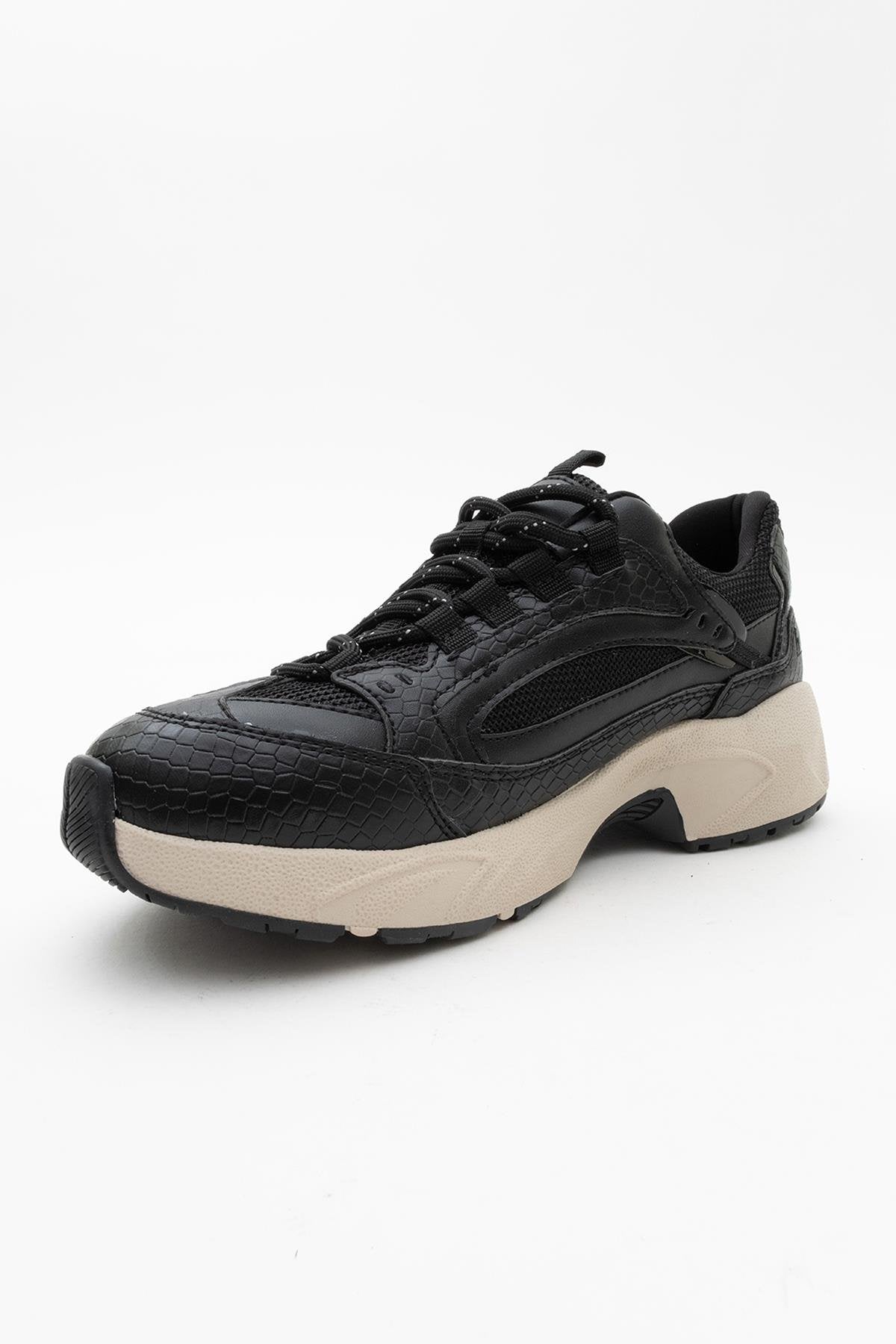 Bambi - Zapatillas de malla estampada negra (Mujer)