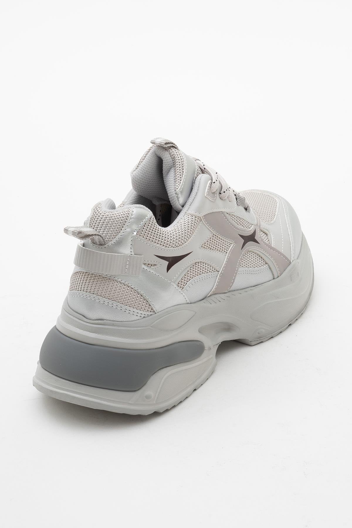 Marron - Zapatillas deportivas gris plateado (mujer)