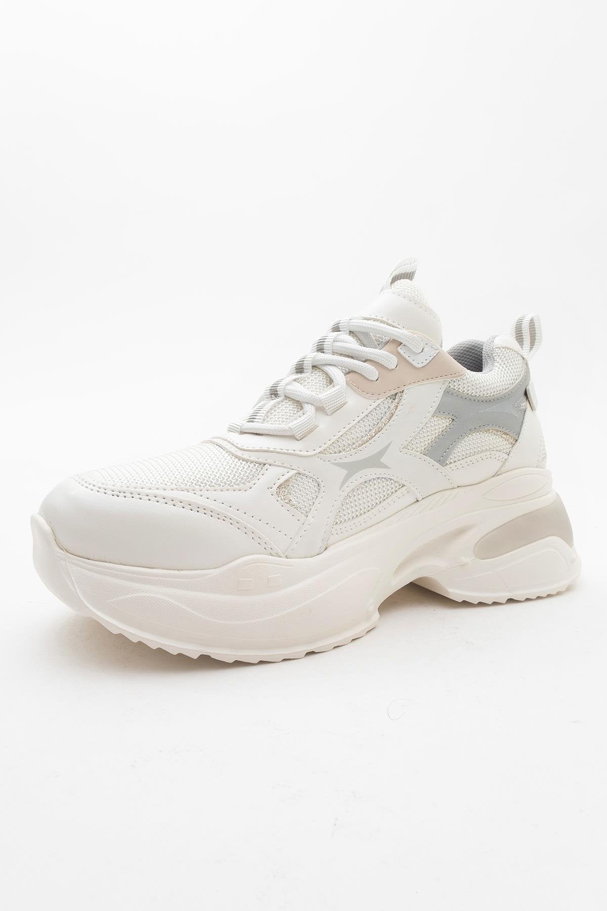 Marrones - Zapatillas deportivas blancas (Mujer)