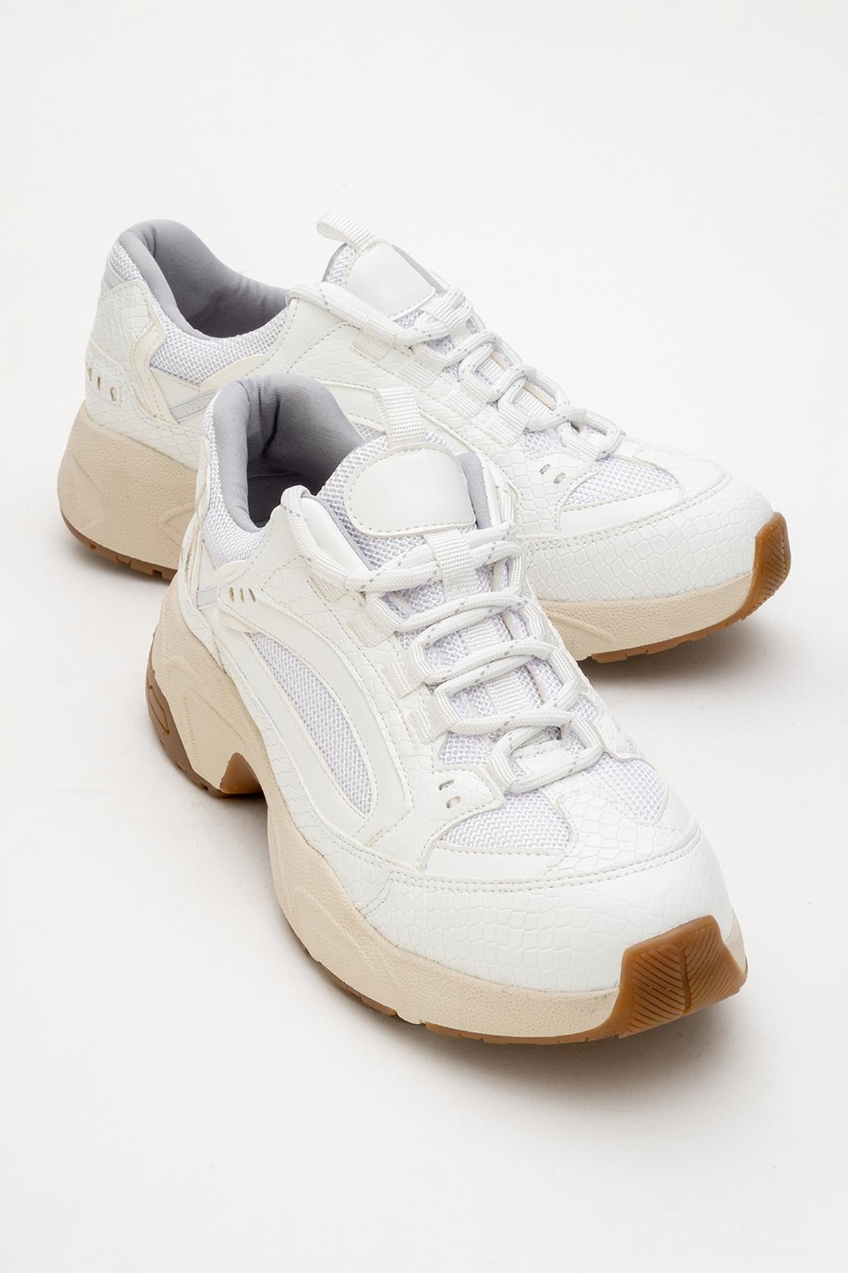 Bambi - Zapatillas de malla estampadas blancas (Mujer)