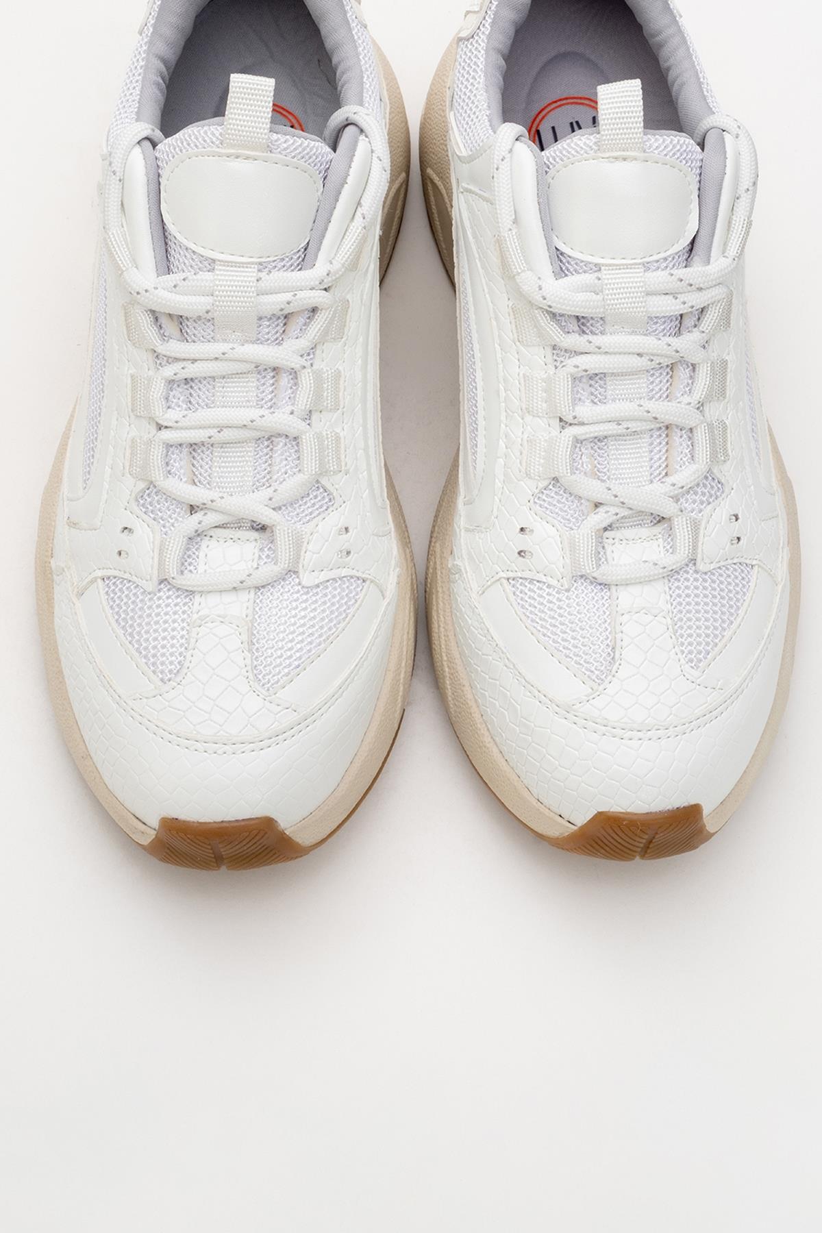 Bambi - Zapatillas de malla estampadas blancas (Mujer)
