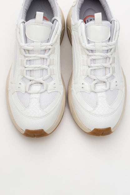 Bambi - Zapatillas de malla estampadas blancas (Mujer)