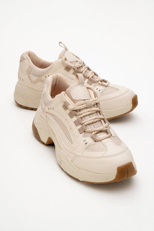 Bambi - Zapatillas de malla estampadas beige (Mujer)