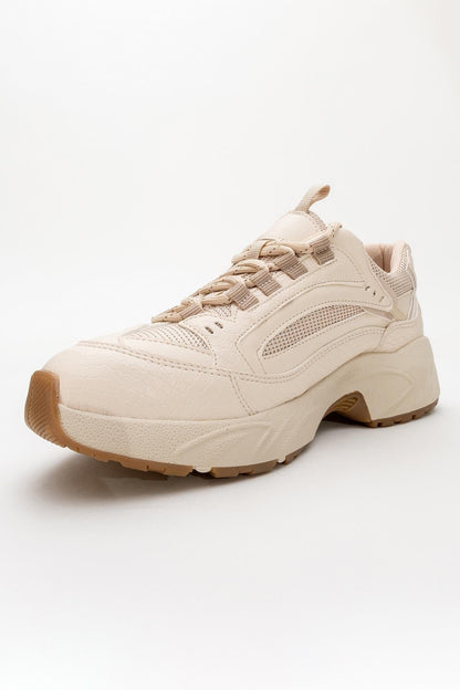 Bambi - Zapatillas de malla estampadas beige (Mujer)
