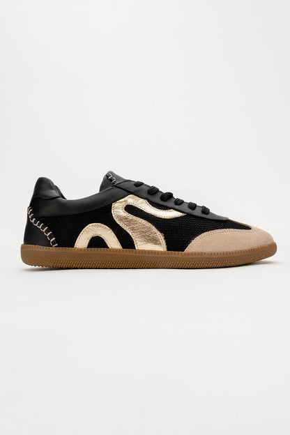 Perry - Zapatilla de piel genuina negra (Mujer)