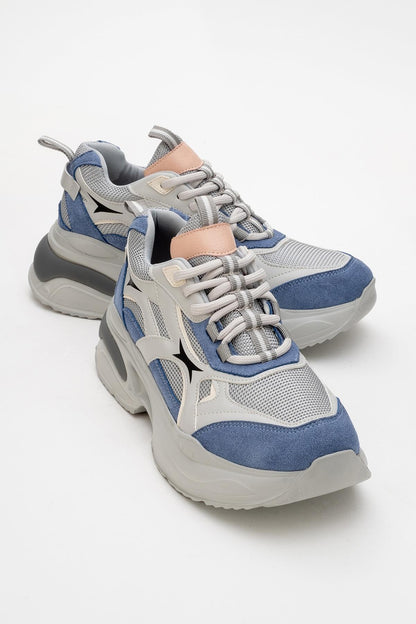 Marron - Zapatillas deportivas gris azulado (mujer)