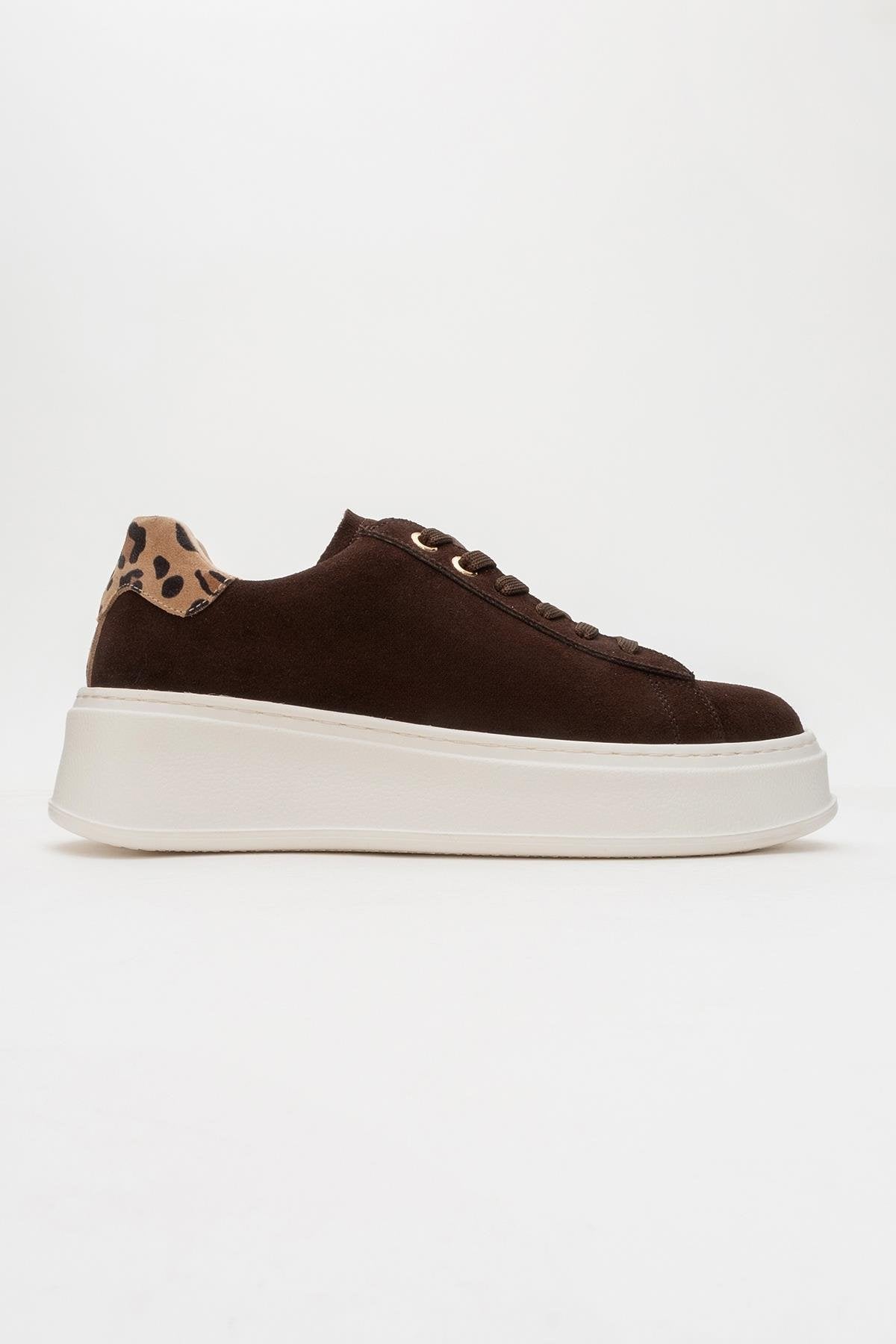 Gueno - Zapatillas de cuero genuino marrones (Mujer)
