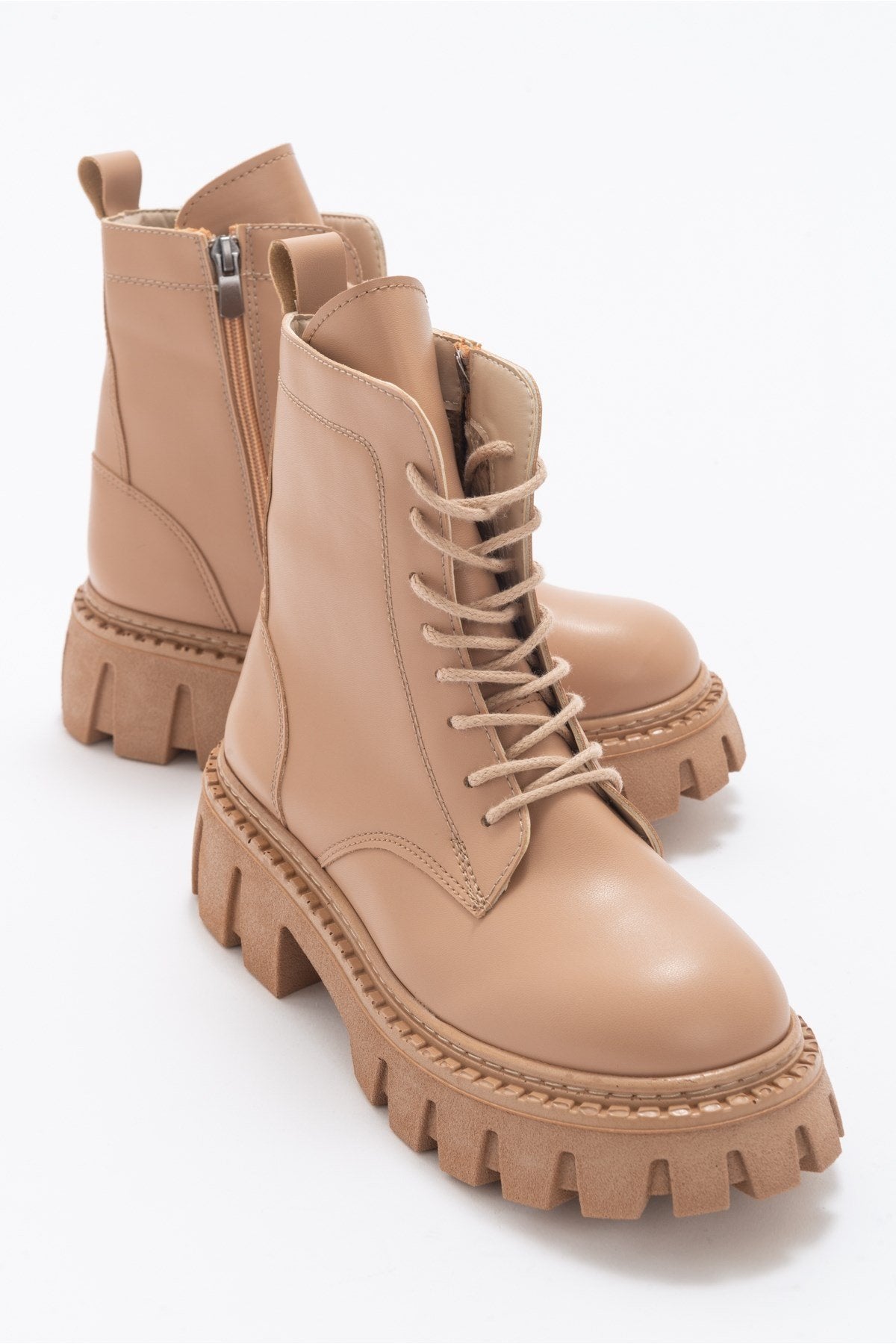 Zarela - Botín grueso beige oscuro (Mujer)