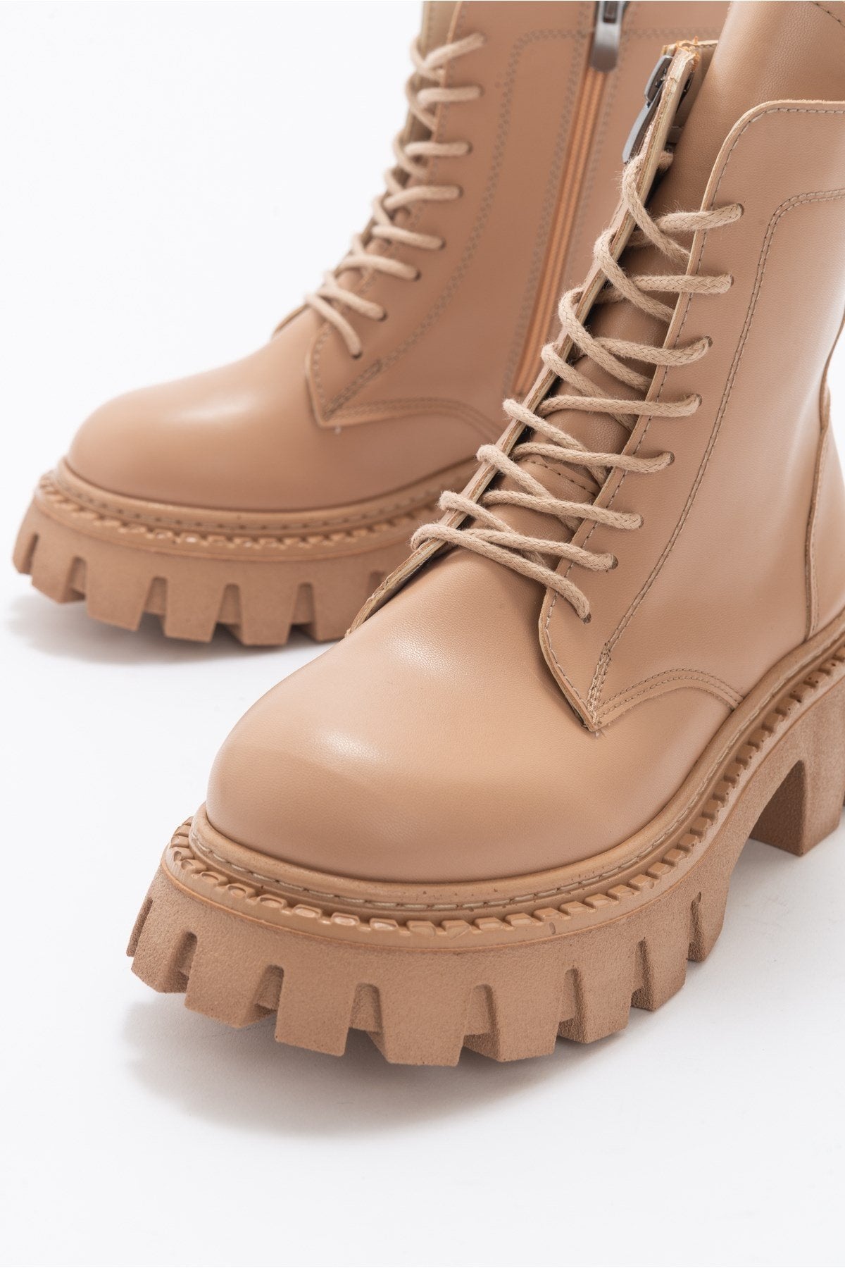 Zarela - Botín grueso beige oscuro (Mujer)