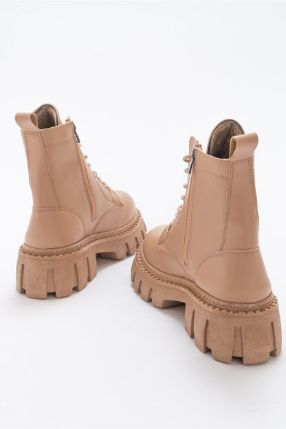 Zarela - Botín grueso beige oscuro (Mujer)