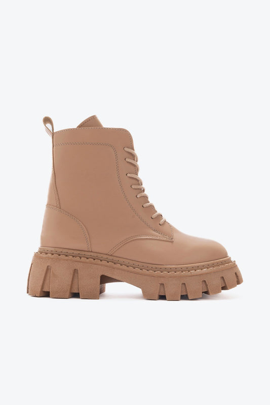 Zarela - Botín grueso beige oscuro (Mujer)