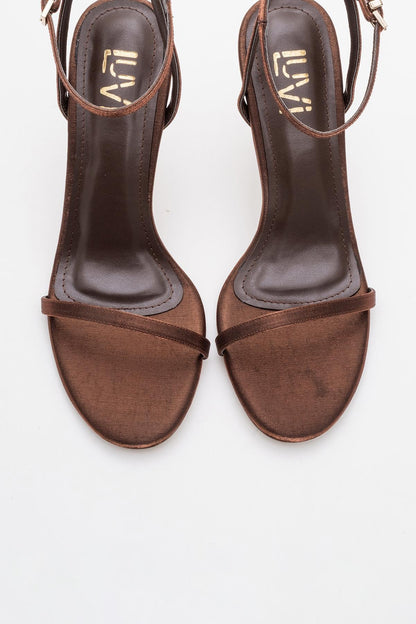 Jasmin - Cognac Satin Stiletto Pump (Women)