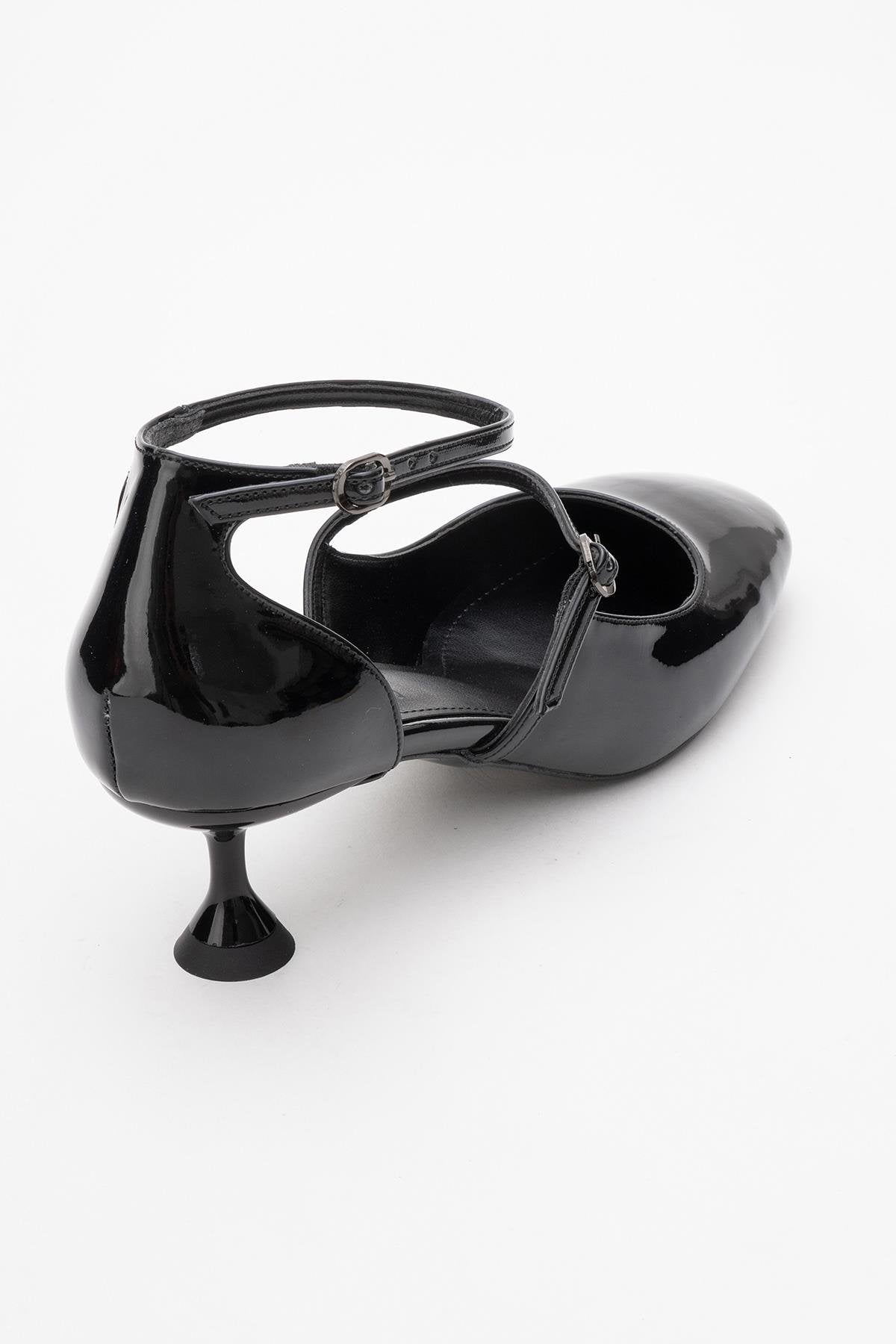 Emly - Black Patent Square Toe Slingback Pump (Women)
