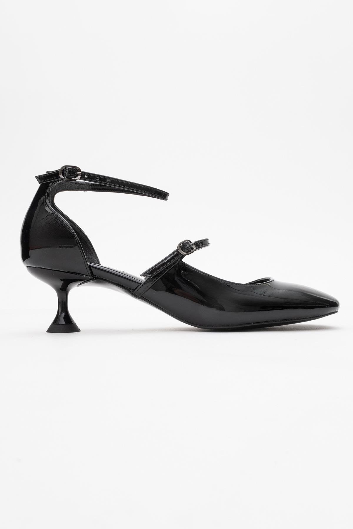 Emly - Black Patent Square Toe Slingback Pump (Women)