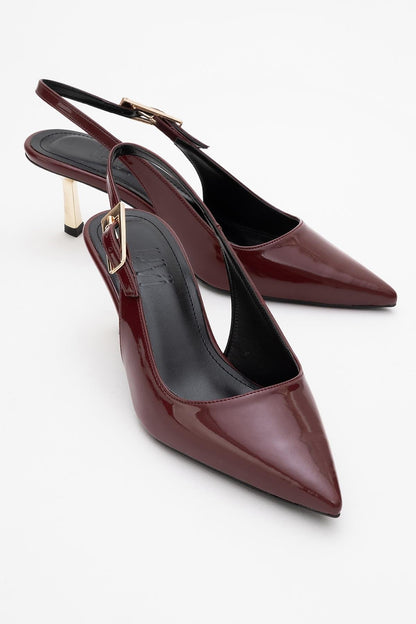 Arty - Burgundy Patent Pointed Toe Slingback Pump (Women)
