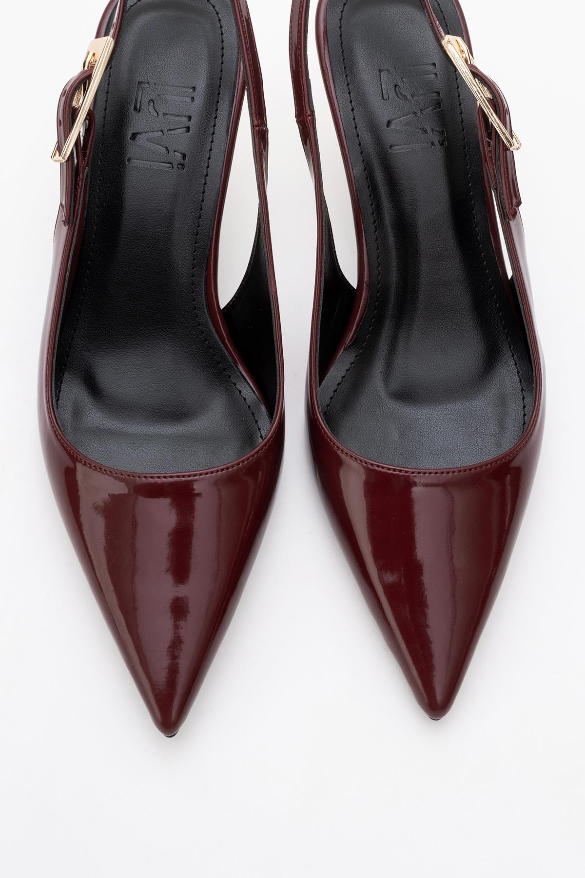 Arty - Burgundy Patent Pointed Toe Slingback Pump (Women)