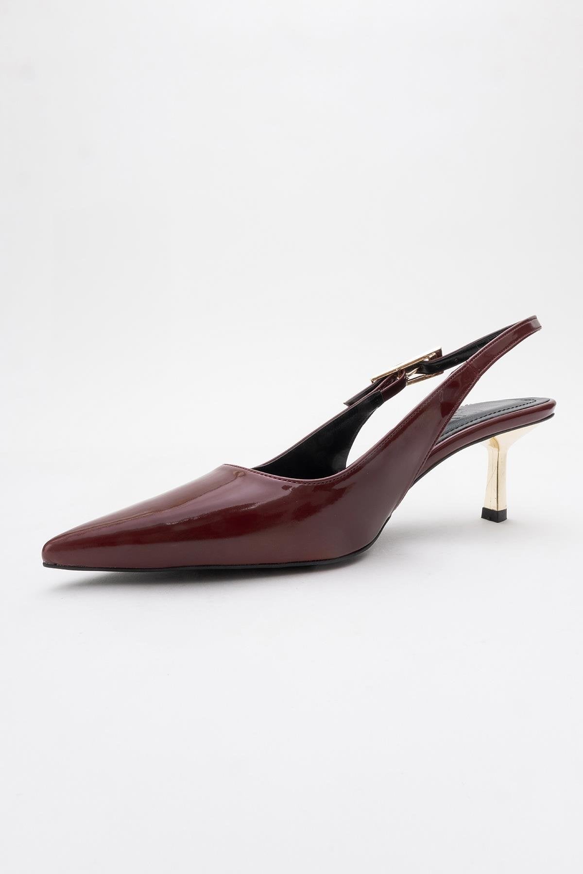 Arty - Burgundy Patent Pointed Toe Slingback Pump (Women)