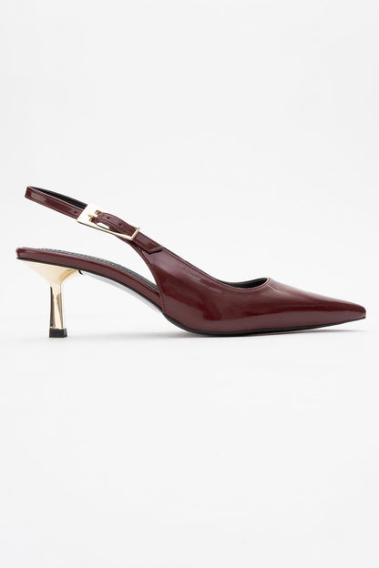 Arty - Burgundy Patent Pointed Toe Slingback Pump (Women)