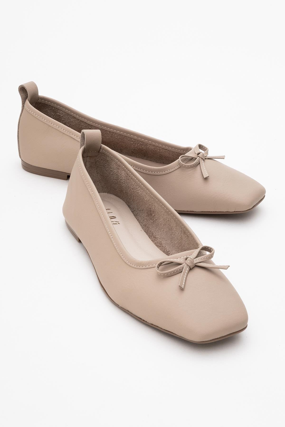 Sosa - Zapatillas de ballet de cuero beige (mujer)