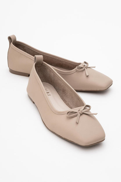 Sosa - Zapatillas de ballet de cuero beige (mujer)