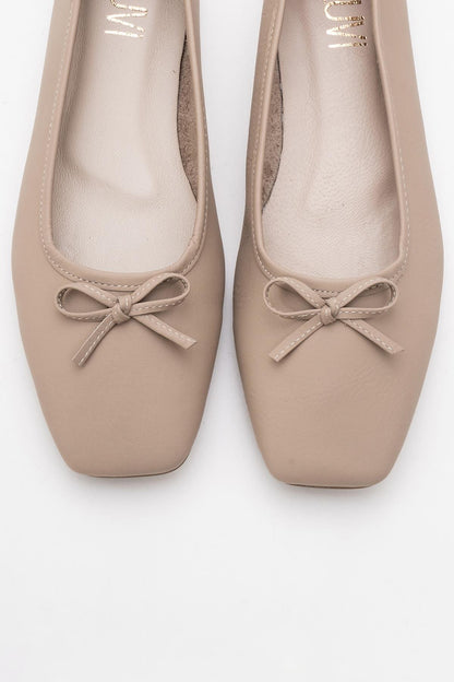 Sosa - Zapatillas de ballet de cuero beige (mujer)