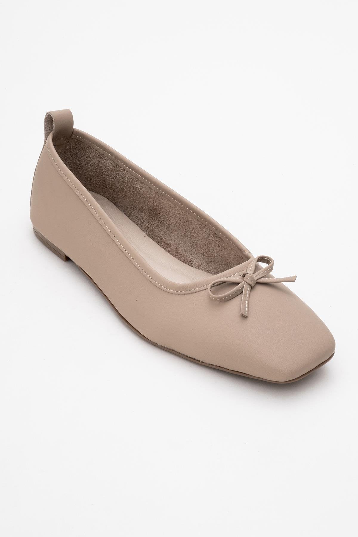 Sosa - Zapatillas de ballet de cuero beige (mujer)