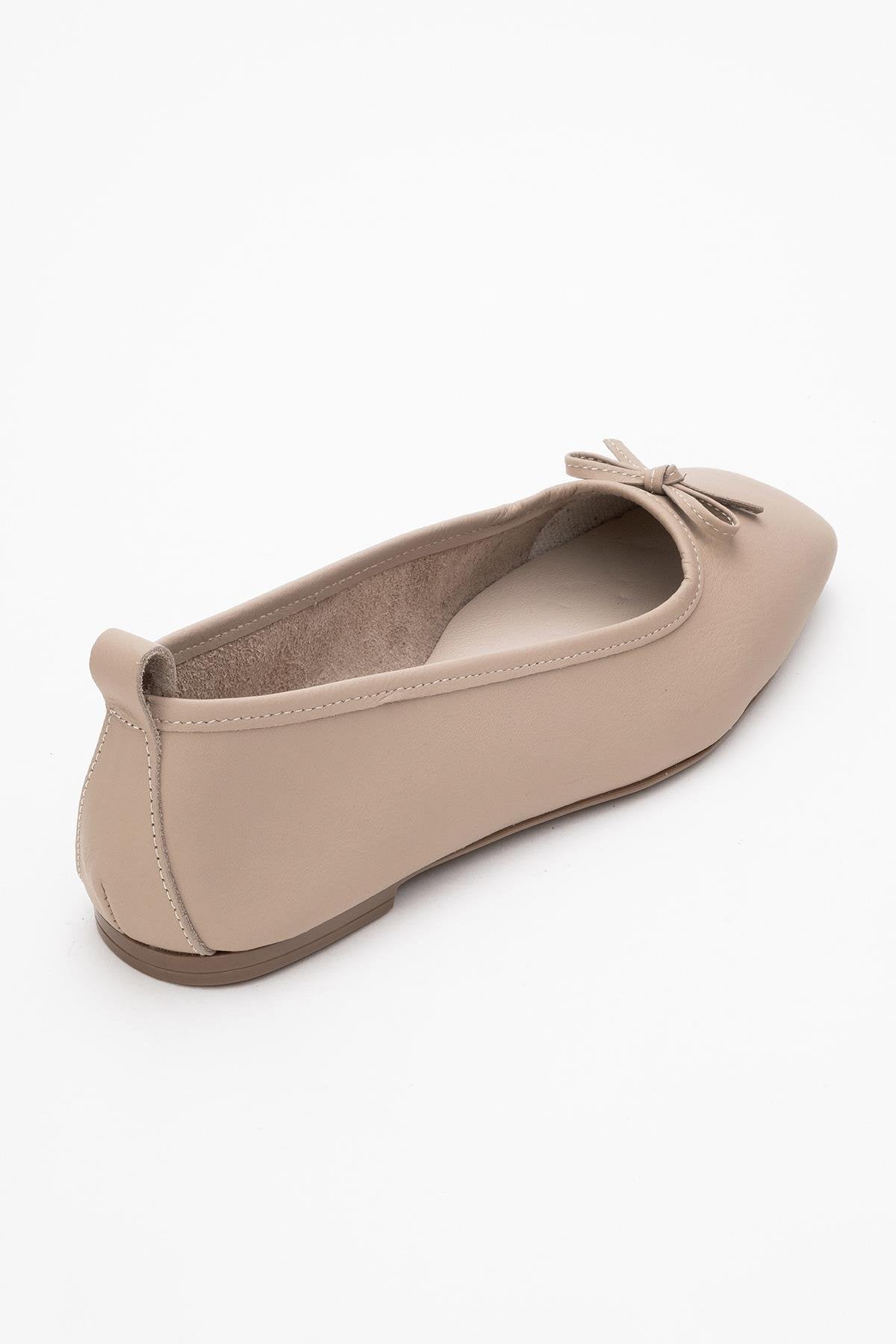 Sosa - Zapatillas de ballet de cuero beige (mujer)