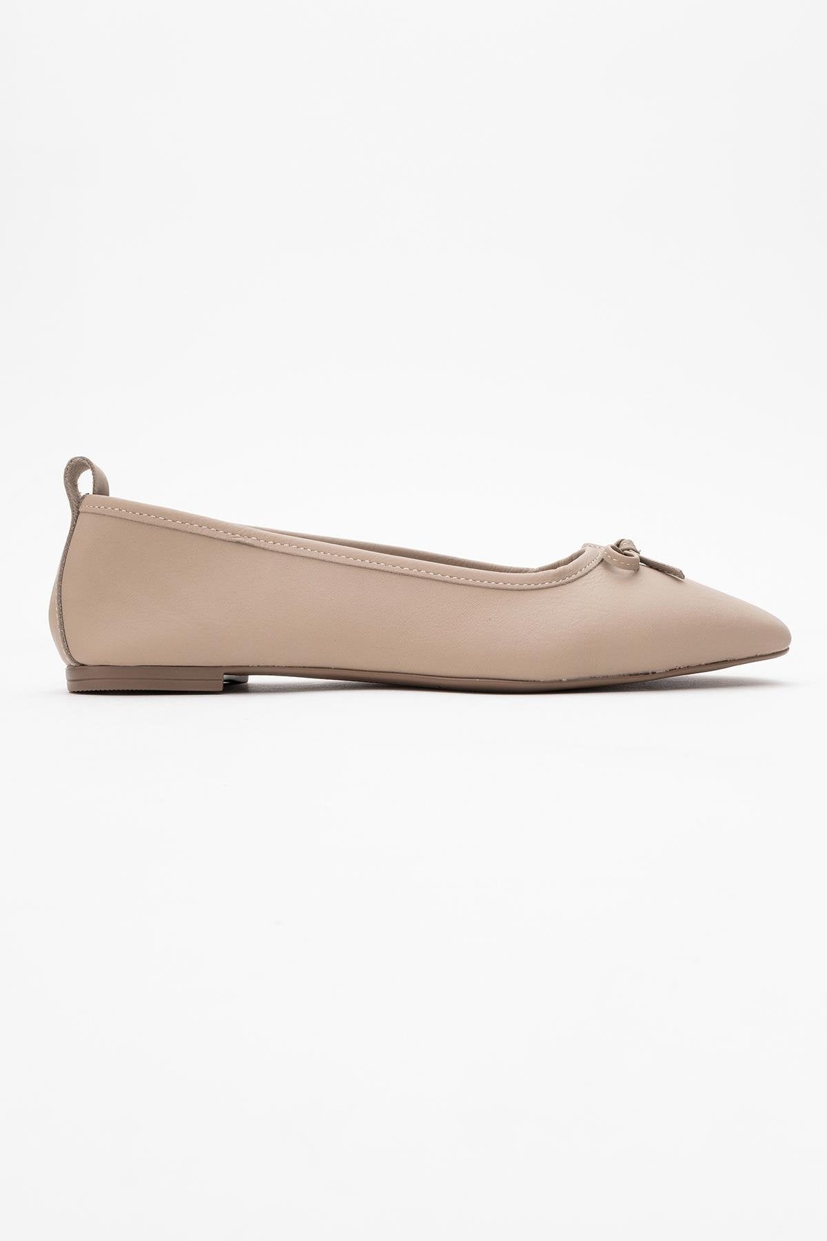 Sosa - Zapatillas de ballet de cuero beige (mujer)