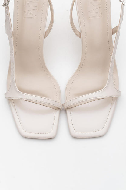 Melby - Sandalia de aguja con tiras en color blanco roto (Mujer)