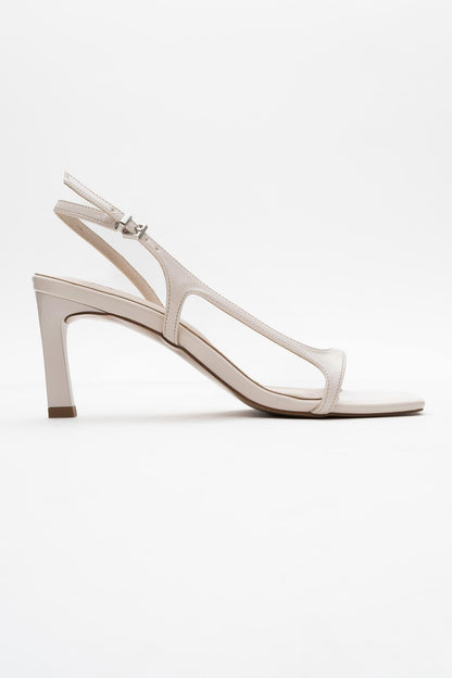 Melby - Sandalia de aguja con tiras en color blanco roto (Mujer)