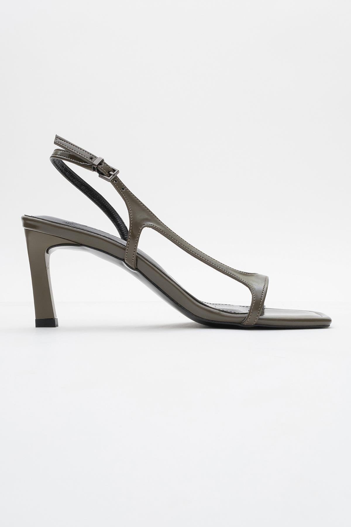 Melby - Sandalia de Tacón Stiletto con Tiras color Caqui (Mujer)