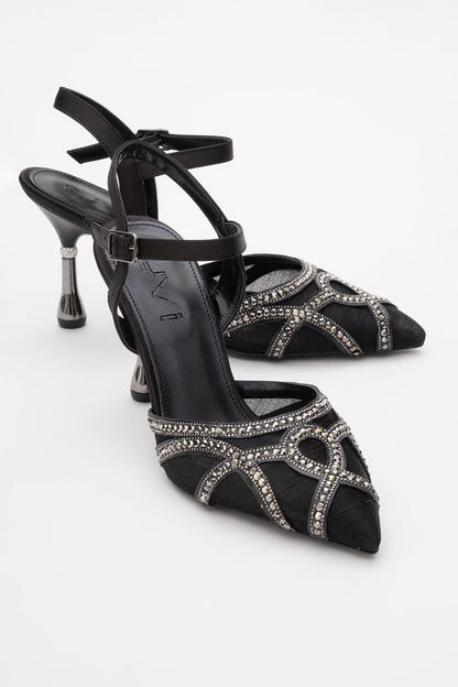 Volby - Zapatos de Tacón de Aguja con Adornos Negros (Mujer)