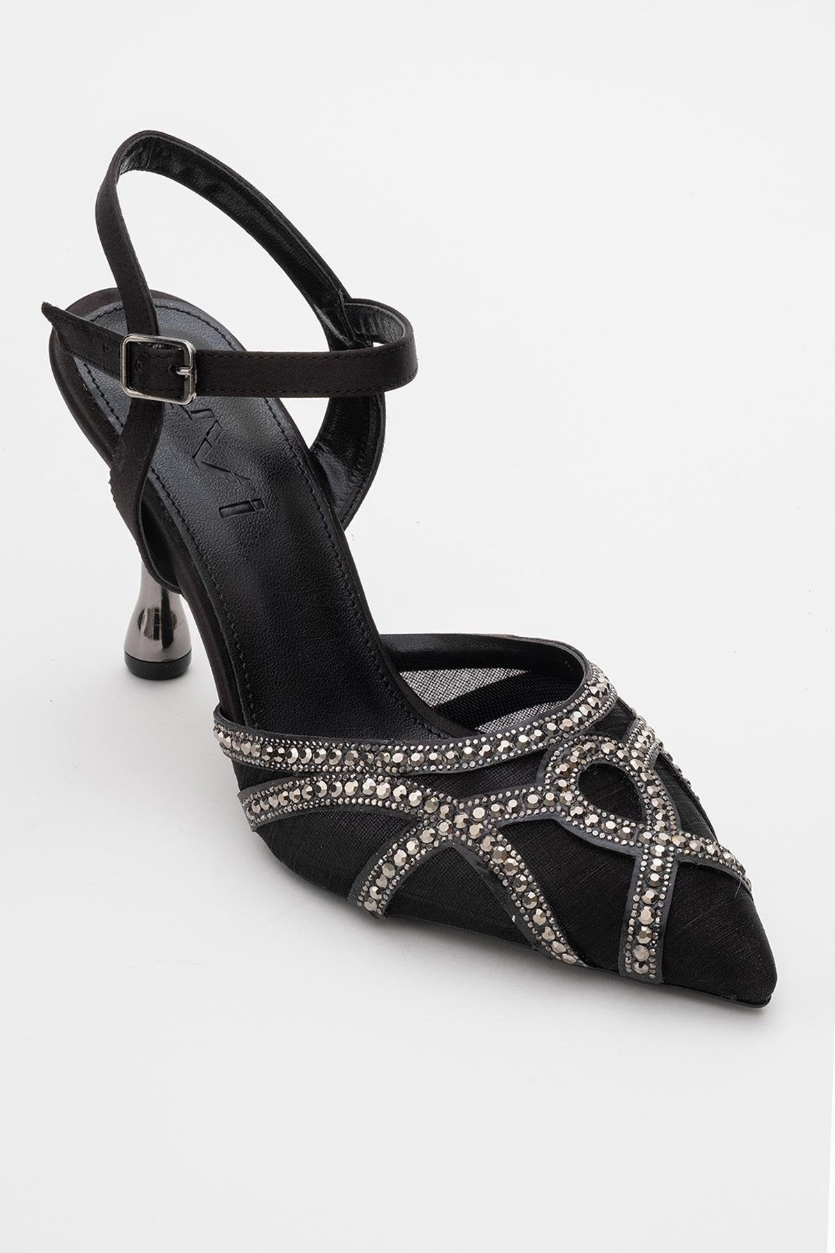 Volby - Zapatos de Tacón de Aguja con Adornos Negros (Mujer)