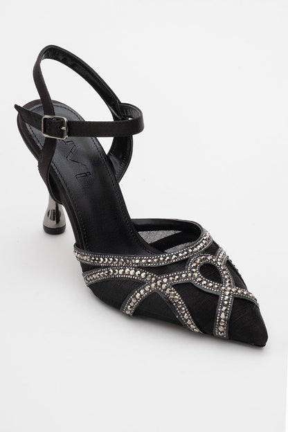 Volby - Zapatos de Tacón de Aguja con Adornos Negros (Mujer)