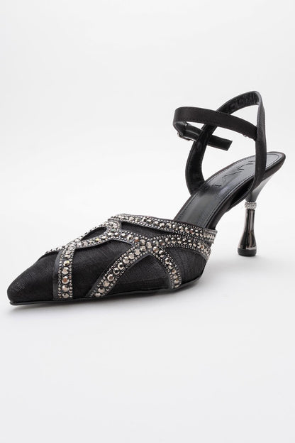 Volby - Zapatos de Tacón de Aguja con Adornos Negros (Mujer)